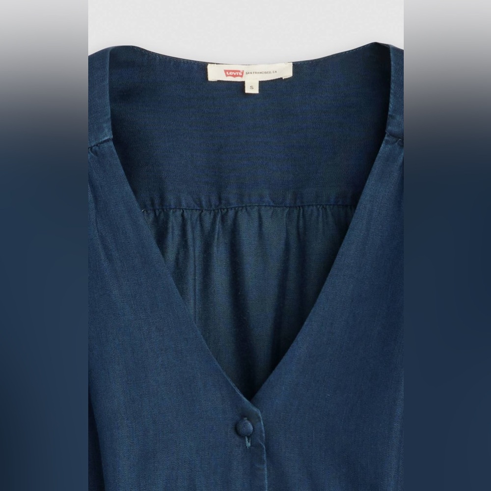 Levi’s Navy Blue Short Sleeve Midi Dress - Picture 6 of 6